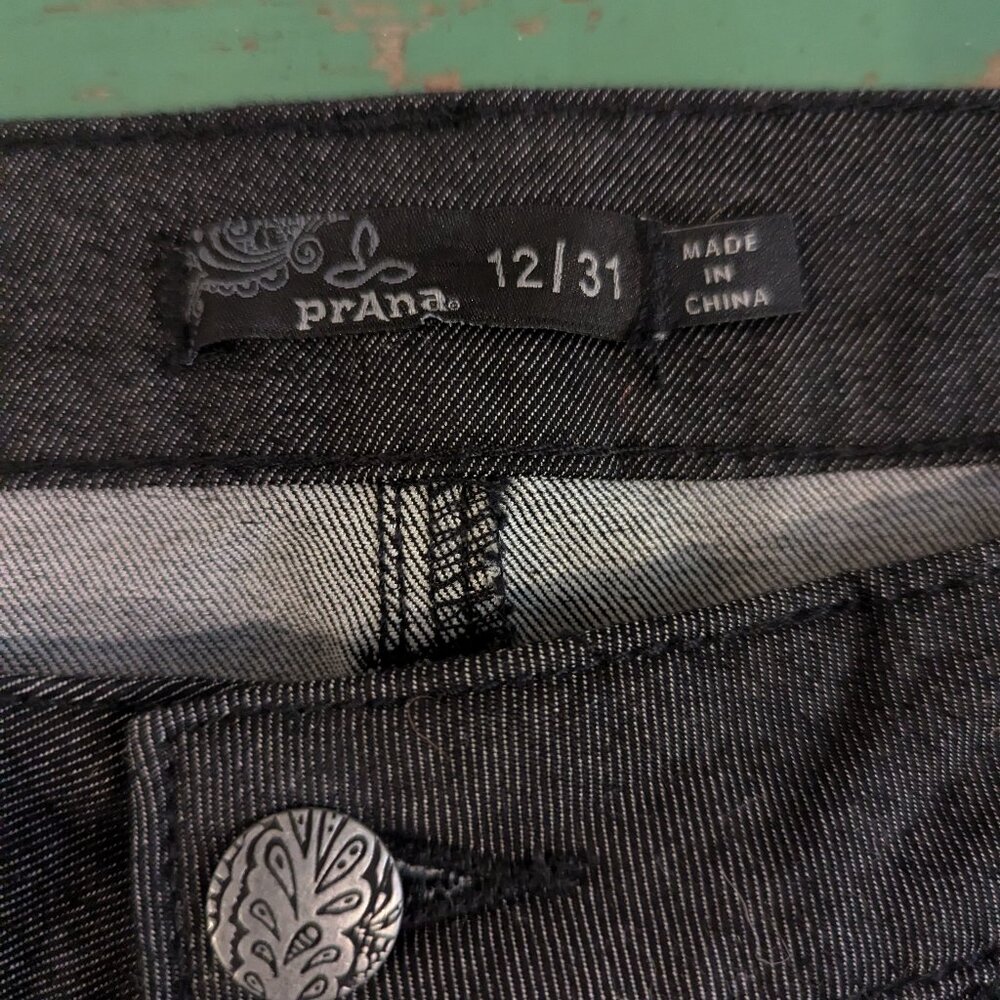 Prana charcoal straight leg denim jeans